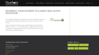 REcampus Login – Dearborn Real Estate Education