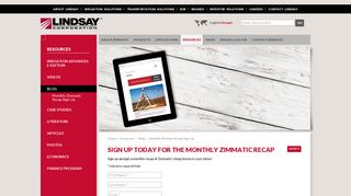 Sign up today for the monthly Zimmatic Recap