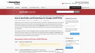 How to Get Public and Private Keys for Google reCAPTCHA | InMotion ...