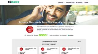 Claro Costa Rica Mobile recharge | Fast and easy recharges from ...