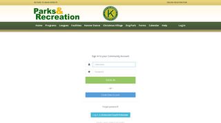 Log in - Kenner Parks & Recreation