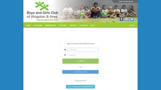Log in - Boys and Girls Club of Kingston & Area > Home