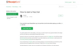 How to start a free trial – Receipt Bank