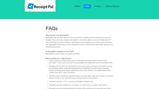 FAQs - ReceiptPal