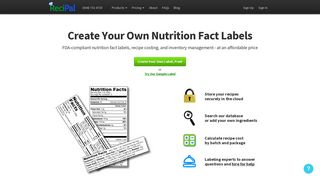 ReciPal: Create & Generate Nutrition Labels | Nutritional Label ...