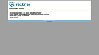 Reckner FAQ
