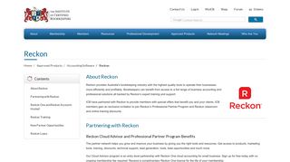 Reckon - ICB - Institute of Certified Bookkeepers