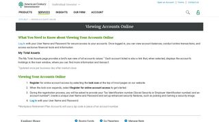 Viewing Accounts Online | American Century Investments ®