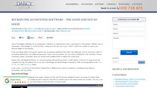 Reckon One Accounting Software. The Good and Not So Good