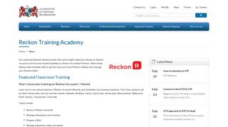 Reckon Training Academy - Institute of Certified Bookkeepers