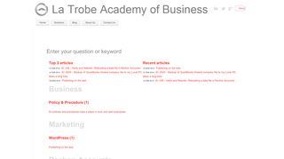 FAQs - La Trobe Academy of Business for Reckon Accounts support
