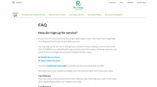 How do I sign up for service? - Recology