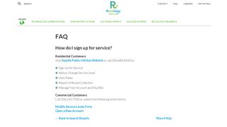 How do I sign up for service? - Recology