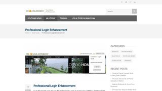 Professional Login Enhancement | REcolorado Real Estate Agent Blog