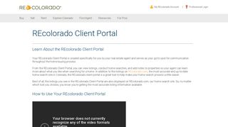 REcolorado Client Portal | Home Buyer and REALTOR Tools