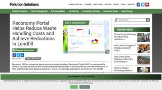 Reconomy Portal Helps Reduce Waste Handling Costs and Achieve ...