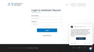 Aesthetic Record - Login