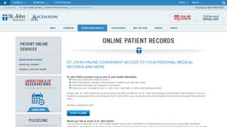 Online Patient Records | St. John Health System