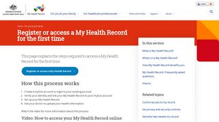Register or access a My Health Record for the first time | My Health ...