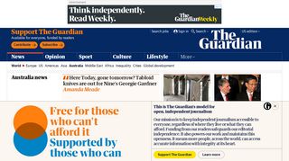 Latest Australia news and comment | The Guardian