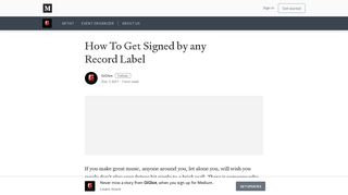 How To Get Signed by any Record Label – GiGlue – Medium