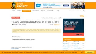 Tracking users login/logout times on my site in PHP? - CodeProject