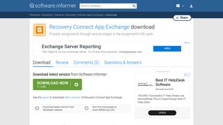 Download Recovery Connect App Exchange by MBSi Corp.