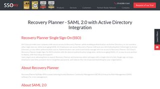 Recovery Planner - SAML 2.0 with Active Directory Integration - SAML ...