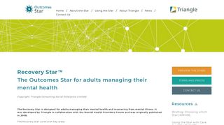 Recovery Star – Triangle - Outcomes Star