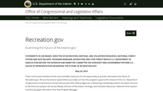 Recreation.gov | U.S. Department of the Interior - DOI.gov
