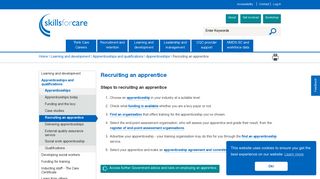 Recruiting an apprentice - Skills for Care