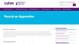Recruit an Apprentice - Luton Skills