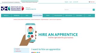 Institute of Recruitment Professionals - I want to hire an apprentice