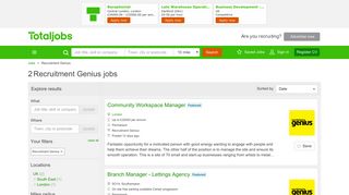 Recruitment Genius Jobs, Vacancies & Careers - totaljobs