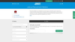 Jobs at Recruitment Matters | CareerJunction