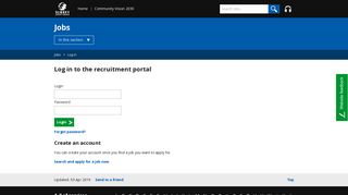 Surrey County Council - Log in to the recruitment site