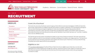Recruitment - Southeast Missouri State University