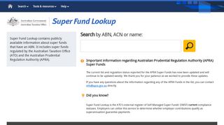 Super Fund Lookup