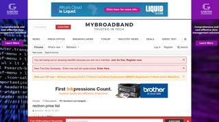 rectron price list | MyBroadband