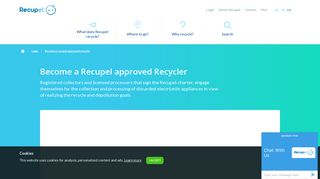 Become a Recupel approved Recycler - Login - Recupel