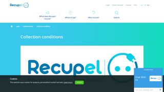 Collection conditions - Collection point - Login - Recupel