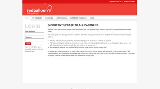 RedBalloon Supplier Section - Suppliers