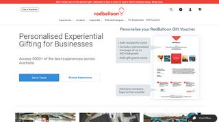 Personalised Experiential Gifting for Businesses ... - RedBalloon