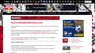 NewYorkRedBullsMembers.com - Members+ | New York Red Bulls