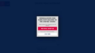 Create account - Red Bull Shop