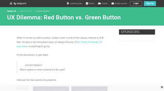 UX Dilemma: Red Button vs. Green Button — SitePoint