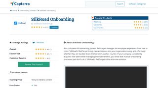 SilkRoad Onboarding Reviews and Pricing - 2019 - Capterra