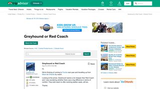 Greyhound or Red Coach - Orlando Forum - TripAdvisor
