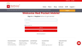Customer Login/Order History - Red Pocket