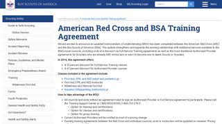 American Red Cross and BSA Training Agreement - Boy Scouts of ...
